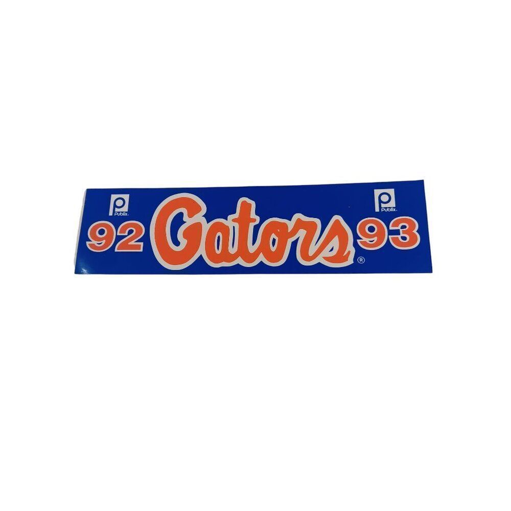 Vintage 1992-93 Gators Bumper Sticker Publix Promo Advertising University Of FL